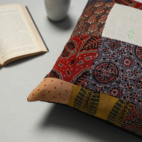 Multicolor - handcrafted cotton patchwork cushion cover 36