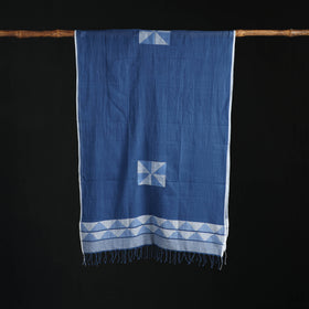 Phulia Jamdani Pure Handloom Cotton Stole with Tassels 18