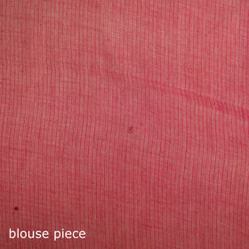 Pink - Nazaakat Kota Doria Cotton Plain Saree with Blouse & Jewellery Set 75