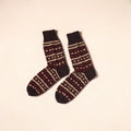 Black Kumaun Hand Knitted Woollen Socks (Adult) 