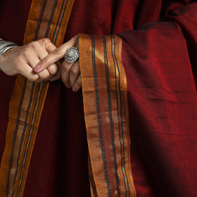 Maroon - Dharwad Cotton Kurta with Palazzo & Dupatta Set