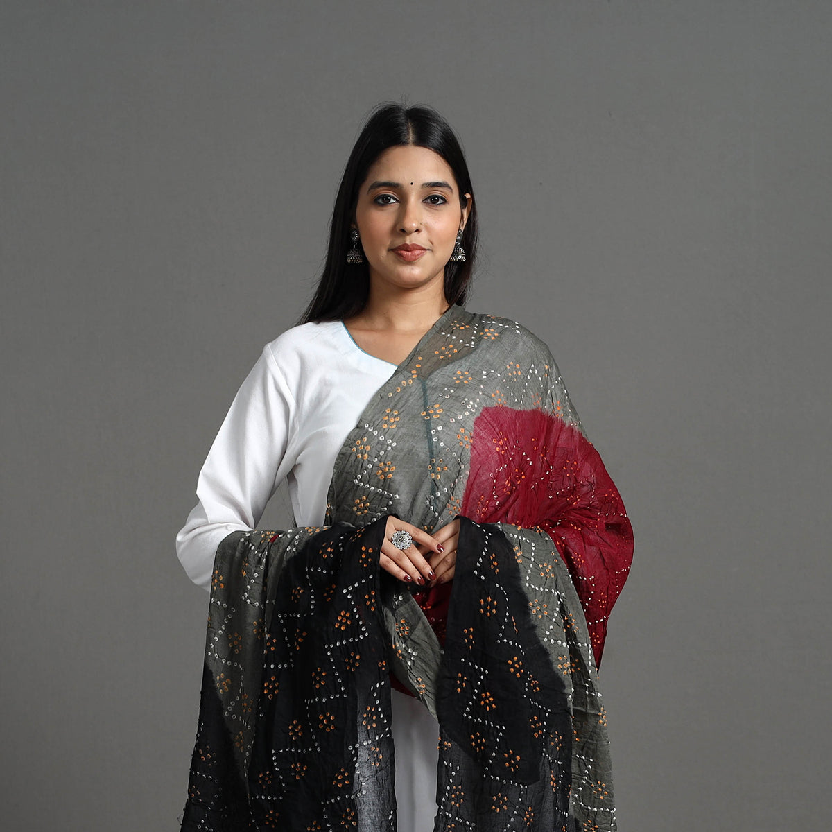 Kutch Tie-Dye Cotton Bandhani Dupatta 13