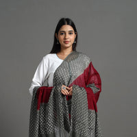 Maroon - Kutch Tie-Dye Cotton Bandhani Dupatta 14