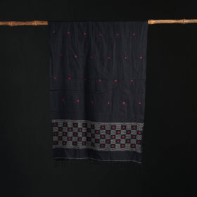Phulia Jamdani Pure Handloom Cotton Stole with Tassels 03