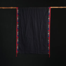 Phulia Jamdani Pure Handloom Cotton Stole with Tassels 01