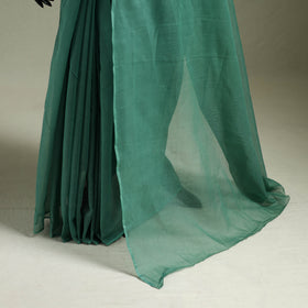 Green - Nazaakat Kota Doria Cotton Plain Saree with Blouse & Jewellery Set 77