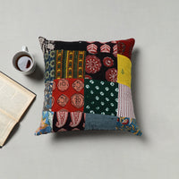 Handcrafted Cotton Patchwork Cushion Cover (16 x 16 in) 30