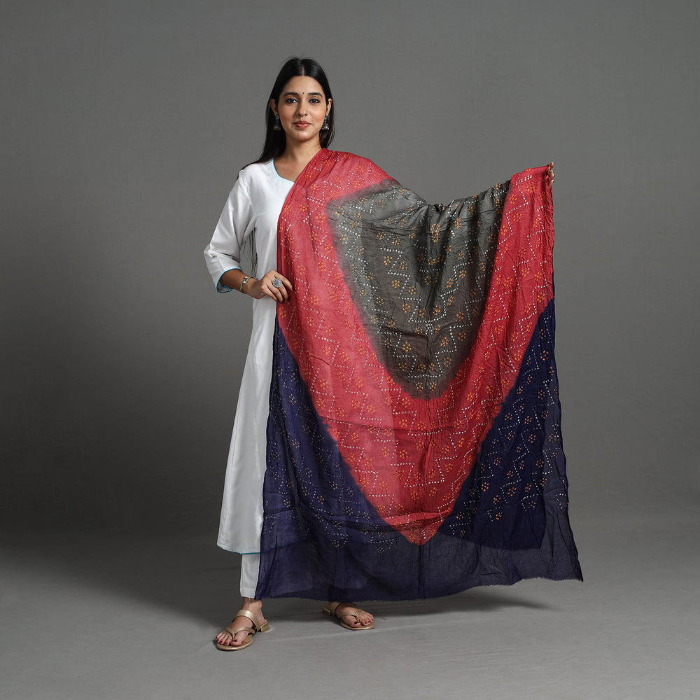 Multicolor - Kutch Tie-Dye Cotton Bandhani Dupatta 21