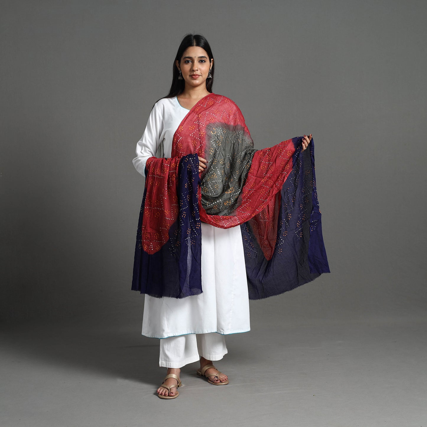 Kutch Tie-Dye Cotton Bandhani Dupatta 21