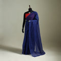 Blue - Nazaakat Kota Doria Cotton Plain Saree with Blouse & Jewellery Set 80