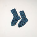 Blue - kullu karishma hand knitted angora x merino wool