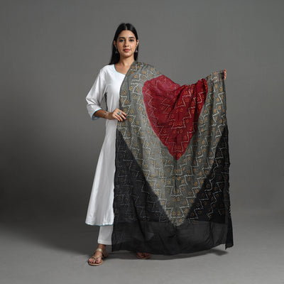 Multicolor - Kutch Tie-Dye Cotton Bandhani Dupatta 27