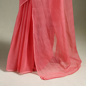 Pink - Nazaakat Kota Doria Cotton Plain Saree with Blouse & Jewellery Set 81