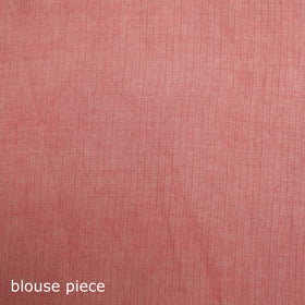 Pink - Nazaakat Kota Doria Cotton Plain Saree with Blouse & Jewellery Set 81