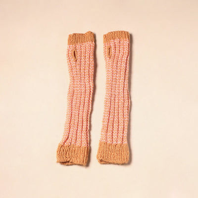 Beige Kumaun Hand Knitted Woollen Hand Warmer