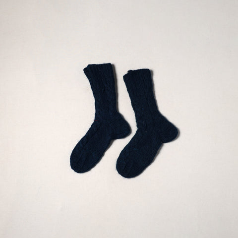 Blue - kullu karishma hand knitted angora x merino wool