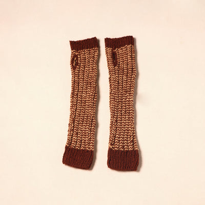 Brown Kumaun Hand Knitted Woollen Hand Warmer