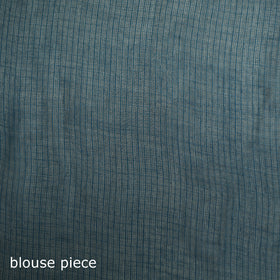 Blue - Nazaakat Kota Doria Cotton Plain Saree with Blouse & Jewellery Set 83
