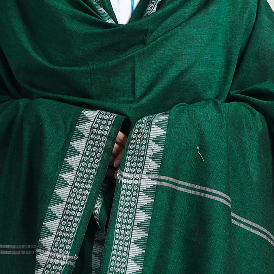 Green - Pure Cotton Sambalpuri Ikat Dupatta 02