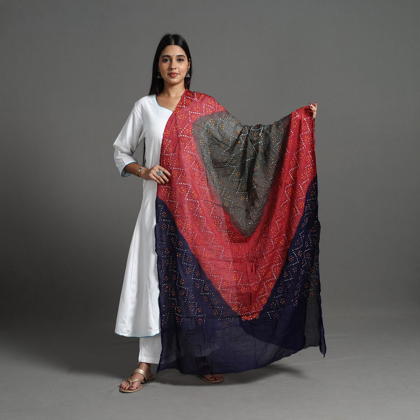 Kutch Tie-Dye Cotton Bandhani Dupatta 36