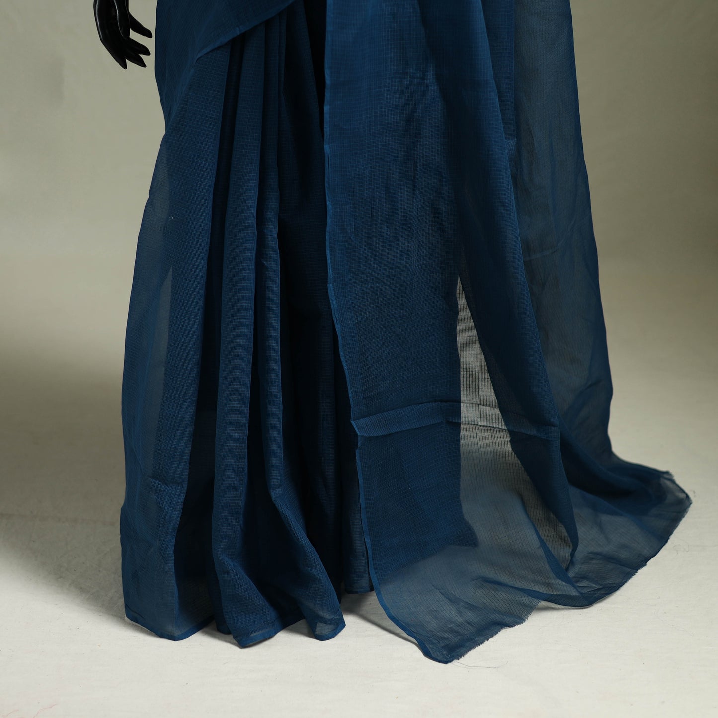 Blue - Nazaakat Kota Doria Cotton Plain Saree with Blouse & Jewellery Set 84