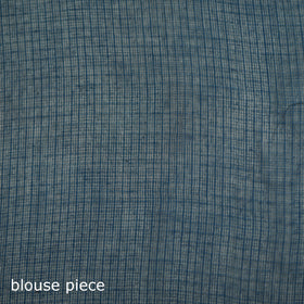 Blue - Nazaakat Kota Doria Cotton Plain Saree with Blouse & Jewellery Set 84