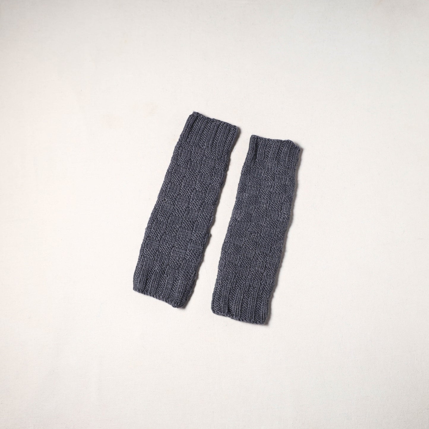 Grey - kullu karishma hand knitted merino wool leg warmer