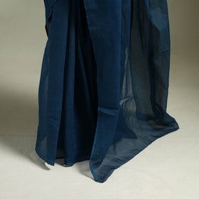 Blue - Nazaakat Kota Doria Cotton Plain Saree with Blouse & Jewellery Set 85