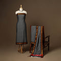Grey - 3pc cotton unstitched dharwad dress material