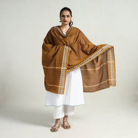 Brown - Pure Cotton Sambalpuri Ikat Dupatta 10