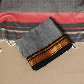 Grey - 3pc cotton unstitched dharwad dress material