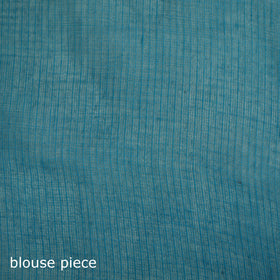 Blue - Nazaakat Kota Doria Cotton Plain Saree with Blouse & Jewellery Set 86