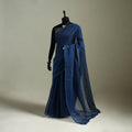 Blue - Nazaakat Kota Doria Cotton Plain Saree with Blouse & Jewellery Set 87