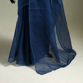 Blue - Nazaakat Kota Doria Cotton Plain Saree with Blouse & Jewellery Set 88