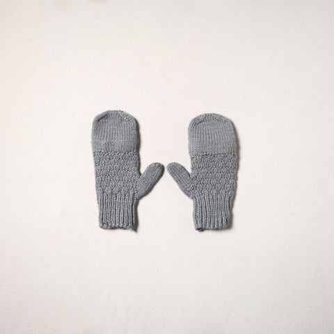 Grey - kullu karishma hand knitted merino wool gloves