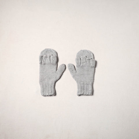 Grey - kullu karishma hand knitted merino wool gloves