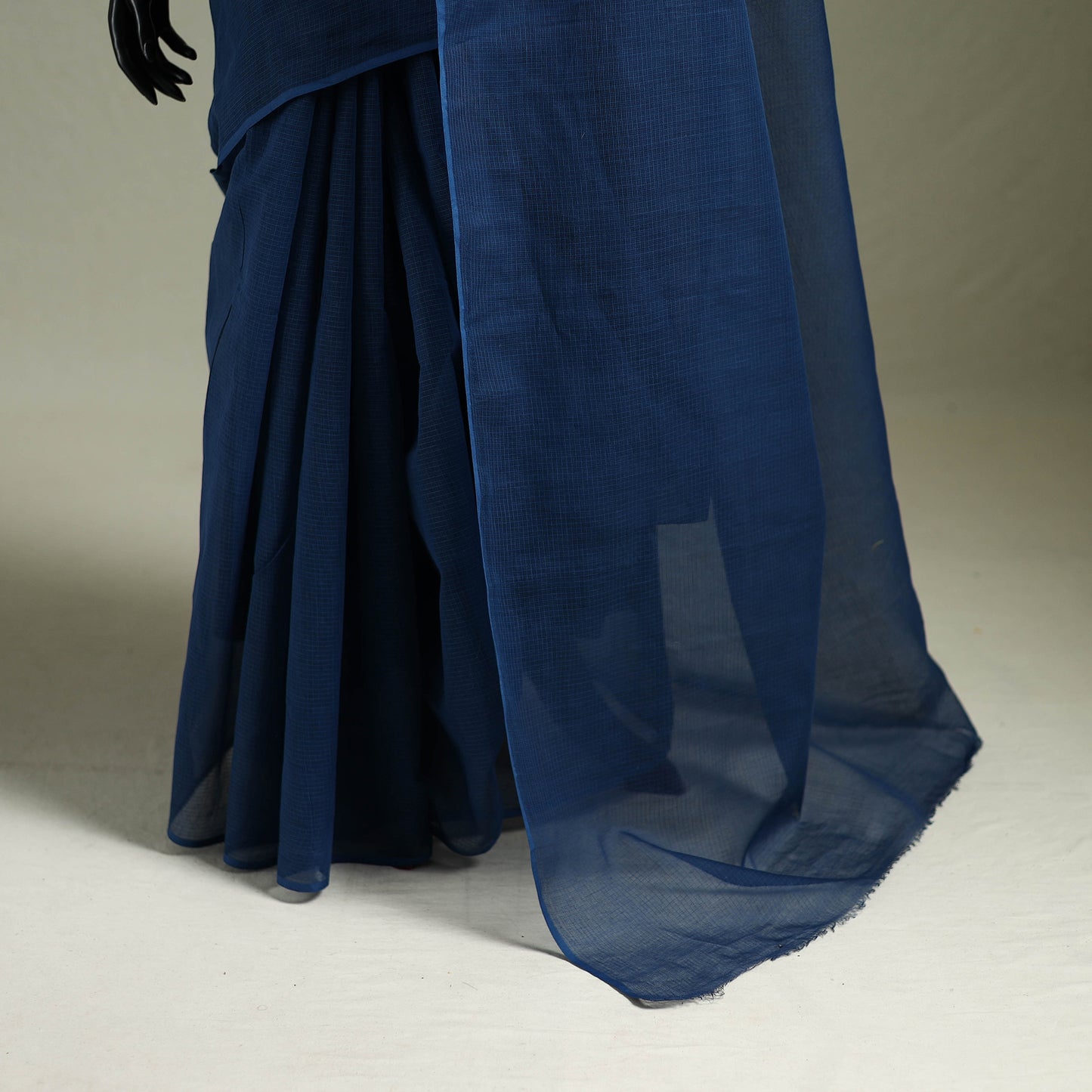 Blue - Nazaakat Kota Doria Cotton Plain Saree with Blouse & Jewellery Set 91