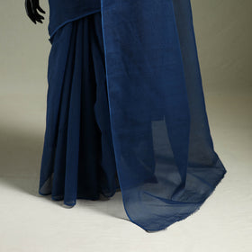 Blue - Nazaakat Kota Doria Cotton Plain Saree with Blouse & Jewellery Set 91