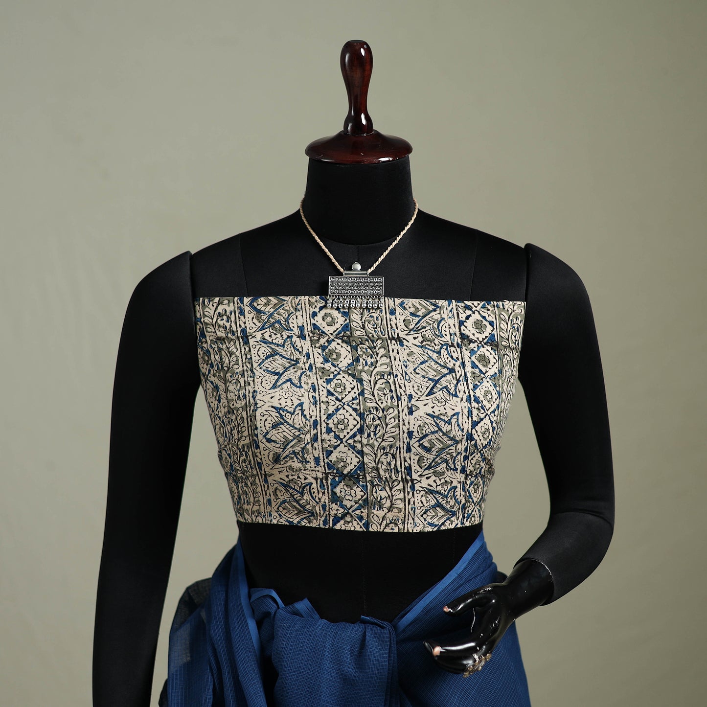 Blue - Nazaakat Kota Doria Cotton Plain Saree with Blouse & Jewellery Set 91