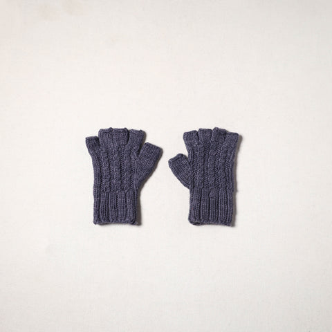 Blue - kullu karishma hand knitted merino wool gloves