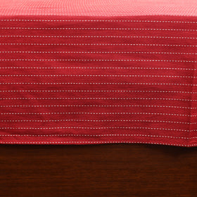 Red - jacquard with modal silk patch cotton bedsheet set 01