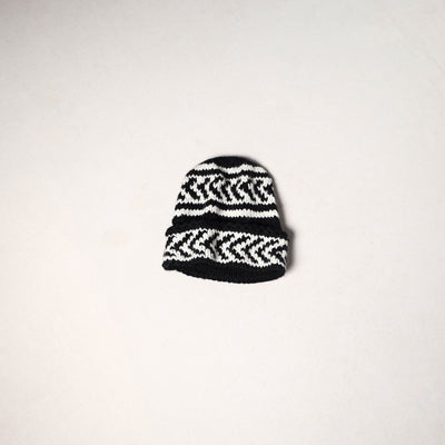 Black - kullu karishma hand knitted merino wool cap 58