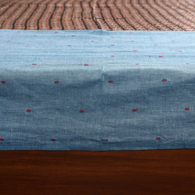 Blue - jacquard with modal silk patch cotton bedsheet set