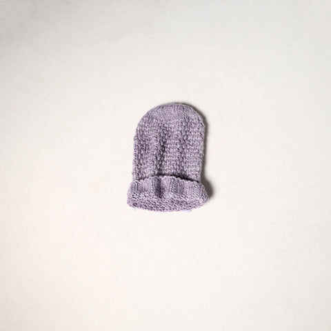 Purple - kullu karishma hand knitted merino wool cap 60