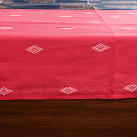 Red - jacquard with modal silk patch cotton bedsheet set 12