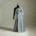 Grey - Nazaakat Kota Doria Cotton Plain Saree with Blouse & Jewellery Set 102