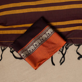 Maroon - 3pc cotton unstitched dharwad dress material