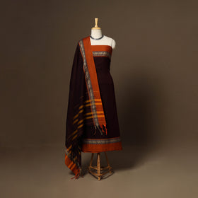 Maroon - 3pc cotton unstitched dharwad dress material