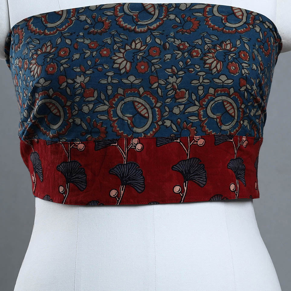 Blue - Block Printed Cotton Akola Blouse Piece 21