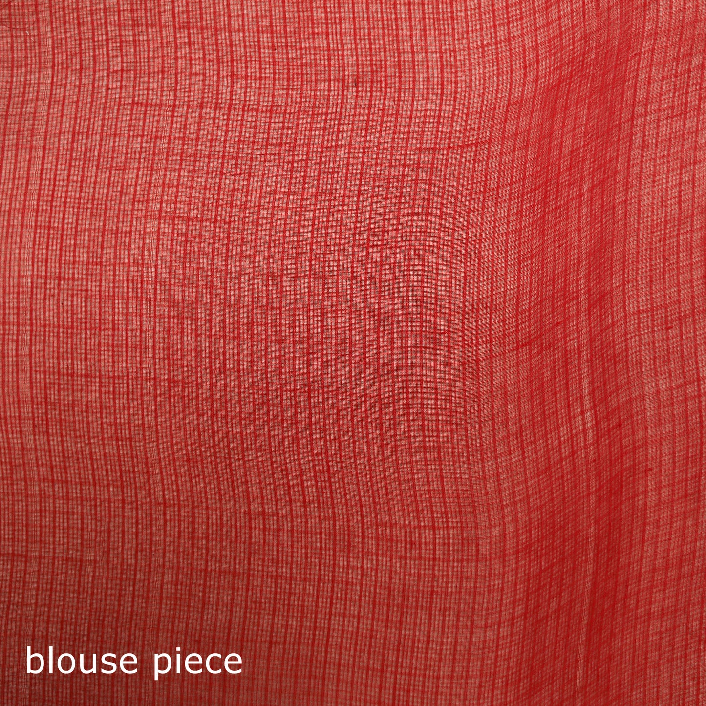 Red - Nazaakat Kota Doria Cotton Plain Saree with Blouse & Jewellery Set 105